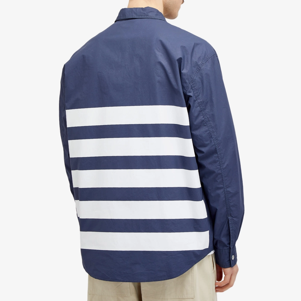 Stone Island Men's Marina Cotton Canvas Shorts Sleeve Shirt Royal Blue